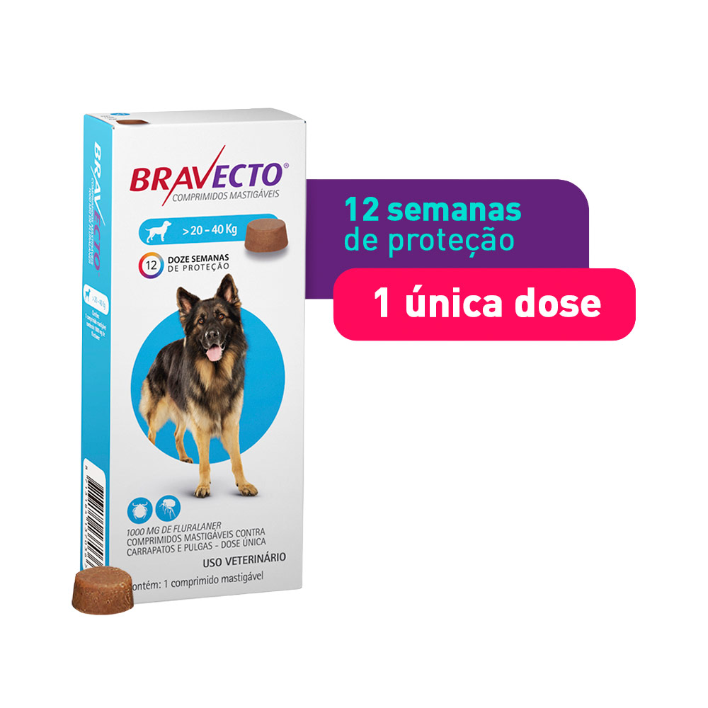 BRAVECTO 1000 MG (20 - 40 KG ) - Imagem 2