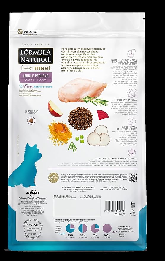 FÓRMULA NATURAL FRESH M FILH MINI/PQ 2,5KG - Imagem 4